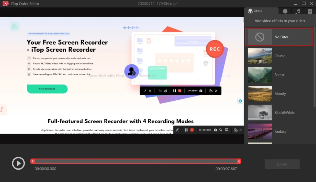 itop-screen-recorder-10.Quick editor