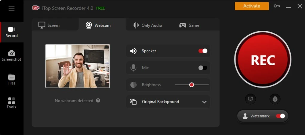 itop-screen-recorder-2.Rrecord webcam