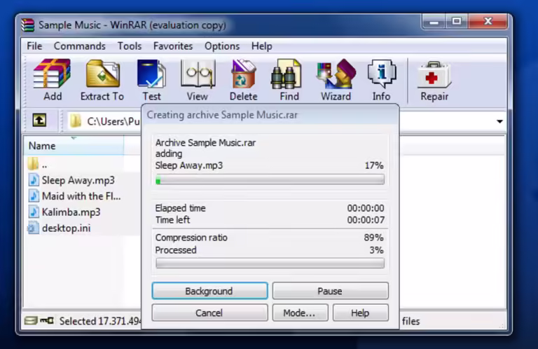 winrar beta screenshot 1