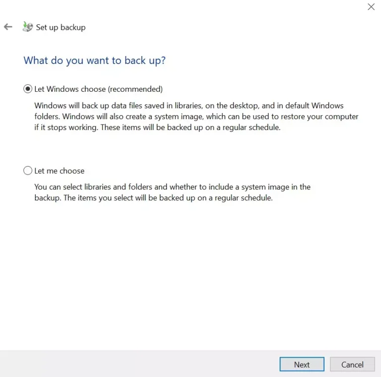 csm windows 10 selecting files to be backed up 31551339cc