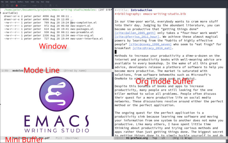 emacs frame components emacs frame components