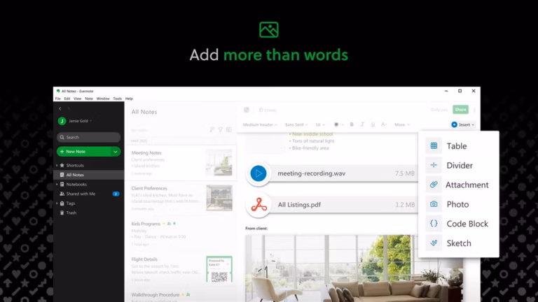 evernote screenshot