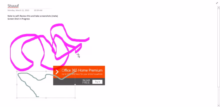 onenote 2013 screenshot 2