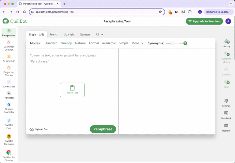 quillbot.com paraphrasing tool first screen quillbot.com paraphrasing tool first screen