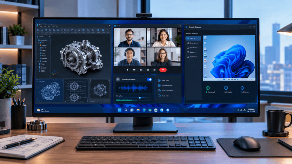 Modern Multitasking Engineering Workspace
