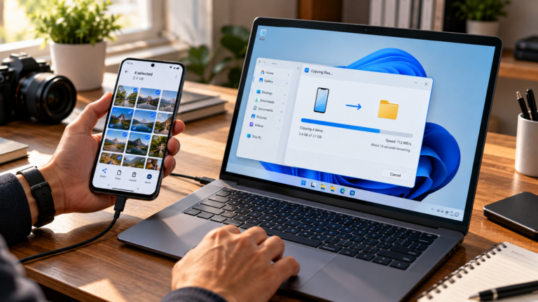 transfer files from Android to PC